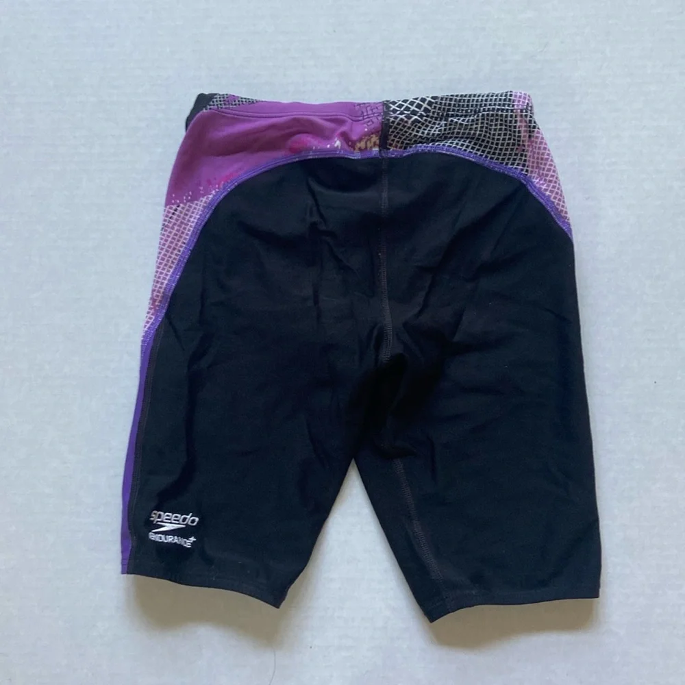Speedo boys swim suit shorts jammers practice suit sz 24 Endurance+ Purple/black